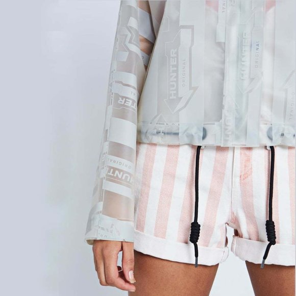 HUNTER Boots Original Vinyl Crop Rain Jacket sz XS - Picture 3 of 10